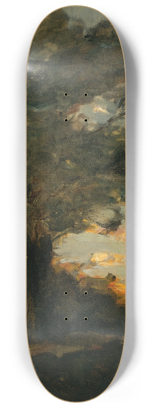 Jean-Baptiste-Camille Corot - Coucher De Soleil Avec Une Lionne 8.25 inch art skate deck