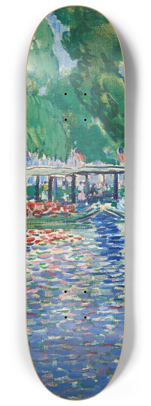 George Luks - The Swan Boats 8.25 inch art skate deck