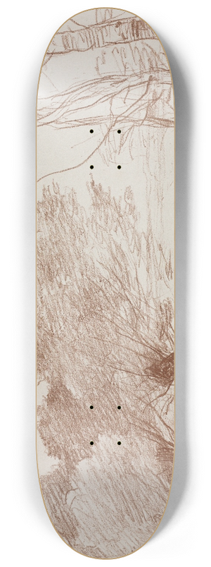 Jean-Baptiste-Camille Corot - Willows and Poplars 8.25 inch art skate deck