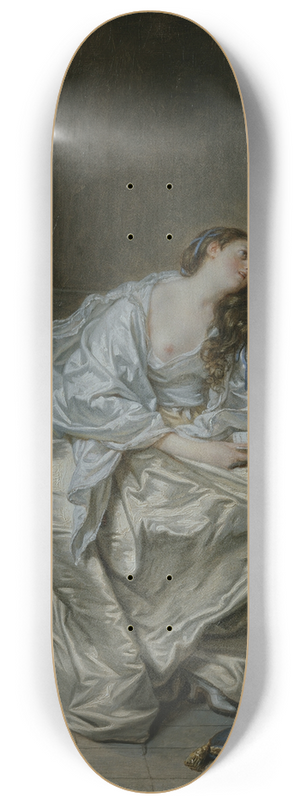 Jean-Baptiste Greuze - Le tendre ressouvenir (Tender memory) 8.25 inch art skate deck