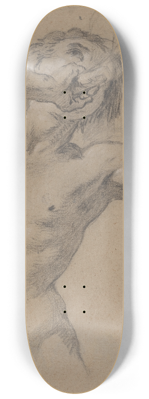 Jean-Baptiste Nattier - A Triton Blowing a Conch Shell 8.25 inch art skate deck