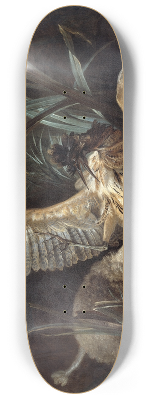 Jean-Baptiste Oudry - Spaniel Seizing a Bittern 8.25 inch art skate deck