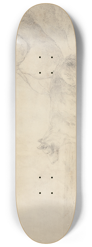 George Morland - Fisherman and Dog Sitting by the Coast 8.25 inch art skate deck George Morland - Fisherman and Dog Sitting by the Coast 8.25 inch art skate deck