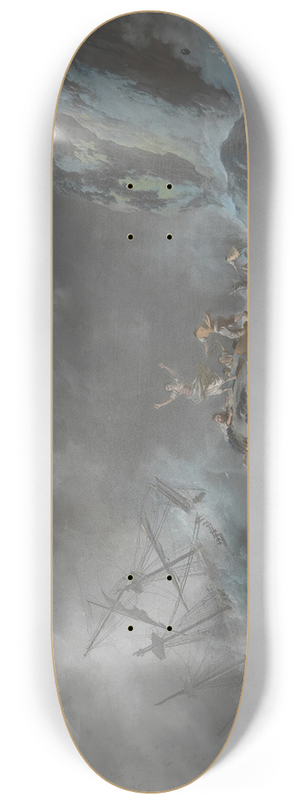 Jean-Baptiste Pillement - A Shipwreck in a Storm 8.25 inch art skate deck