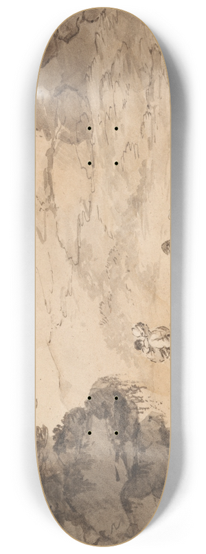 George Morland - Peasants in a Grotto 8.25 inch art skate deck