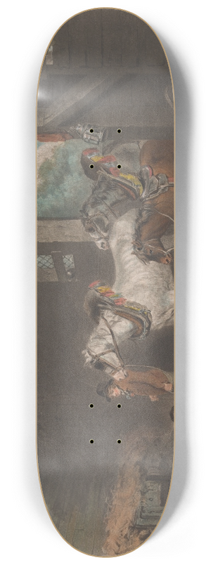 George Morland - The Farmers Stable 8.25 inch art skate deck
