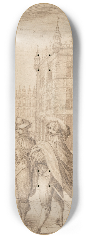 Jean de Saint-Igny - Cavaliers in a City Square 8.25 inch art skate deck