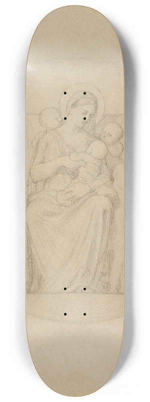 Jean-Hippolyte Flandrin - La Charit 8.25 inch art skate deck