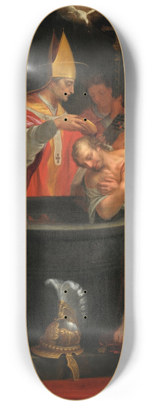 Jean Hlart - Le Baptme de Clovis 8.25 inch art skate deck