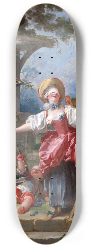 Jean-Honor Fragonard - Blind-Mans Buff 8.25 inch art skate deck
