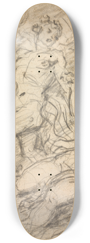 Jean-Honor Fragonard - Orpheus and Eurydice (recto) 8.25 inch art skate deck