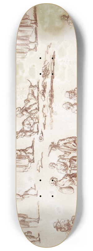 Jean-Jacques de Boissieu - Etudes de figures populaires 8.25 inch art skate deck
