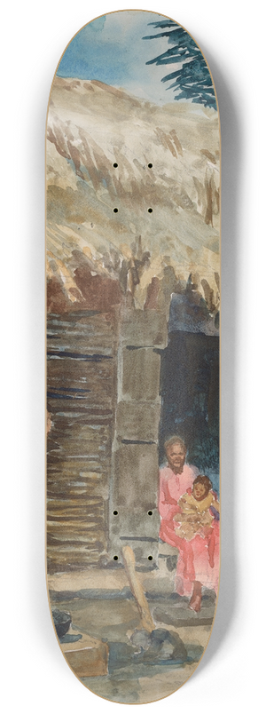 George Overbury Hart - Hut in Trinidad 8.25 inch art skate deck