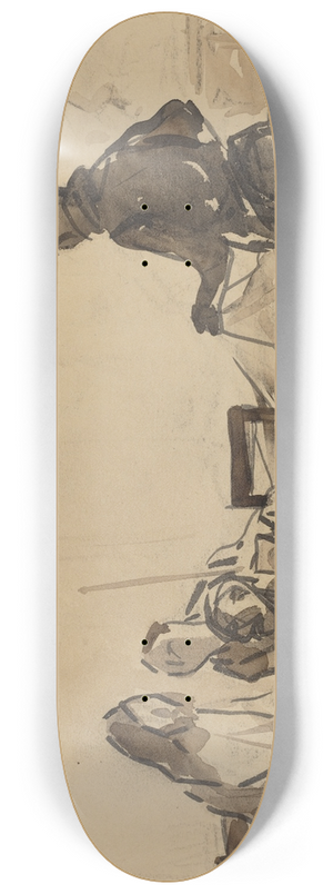 Jean-Louis Forain - Before the Repast at Emmaus 8.25 inch art skate deck