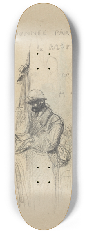 Jean-Louis Forain - Le Baiser du Drapeau 8.25 inch art skate deck