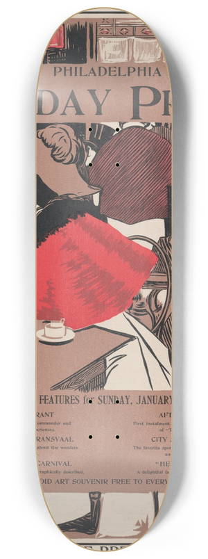 George Reiter Brill - Philadelphia Sunday Press; January 12th 8.25 inch art skate deck