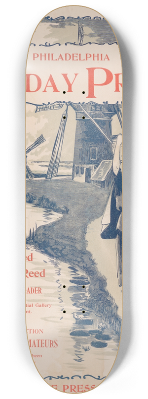 George Reiter Brill - Special features for Sunday, March 29th, 1896. 8.25 inch art skate deck