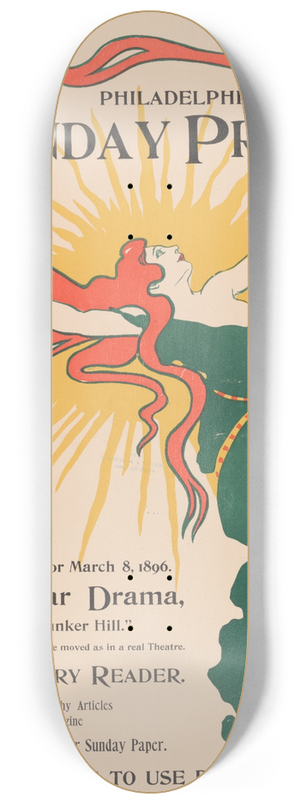 George Reiter Brill - Special features for Sunday, March 8th, 1896 8.25 inch art skate deck