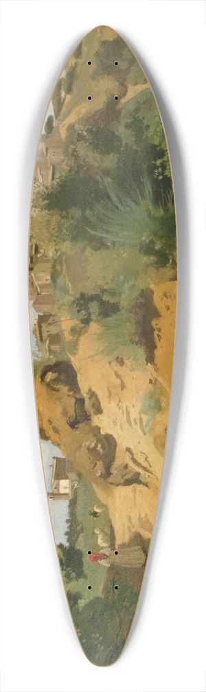 Jean-Baptiste-Camille Corot - Genzano 39.3 inch art pintail longboard deck