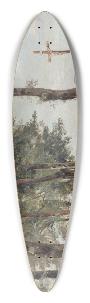 Jean-Baptiste-Camille Corot - Honfleur; Calvary 39.3 inch art pintail longboard deck