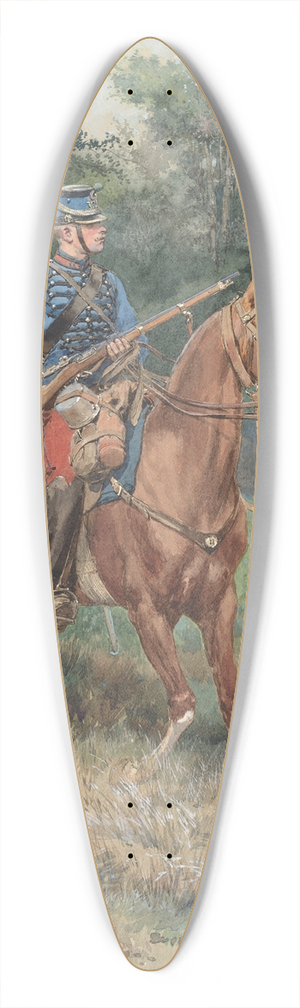 Jean-Baptiste douard Detaille - Chasseur  Cheval (Soldier On Horseback) 39.3 inch art pintail longboard deck