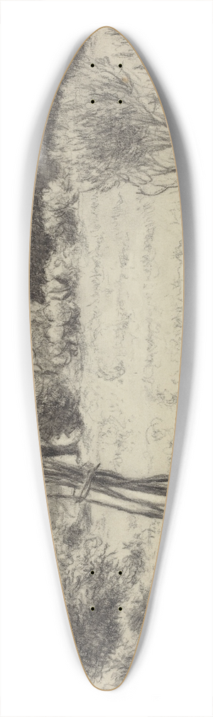 Jean-Baptiste Millet - Sunlit Garden 39.3 inch art pintail longboard deck