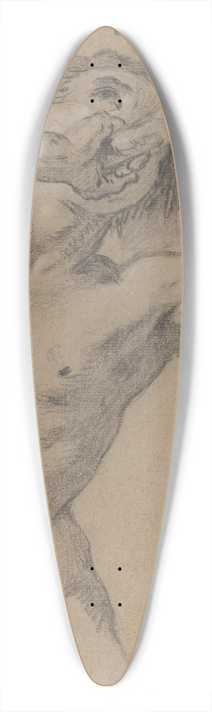 Jean-Baptiste Nattier - A Triton Blowing a Conch Shell 39.3 inch art pintail longboard deck