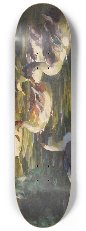 Alexander Koester - Sechs Enten auf dem Wasser unter Uferstruchern 8.25 inch art skate deck