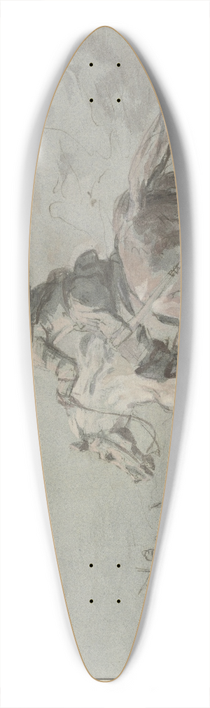 Jean-Baptiste Robin - Ein Krassier nach links springend 39.3 inch art pintail longboard deck