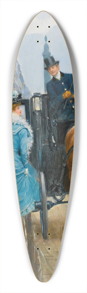 Jean Braud - Courses Rue De La Paix 39.3 inch art pintail longboard deck