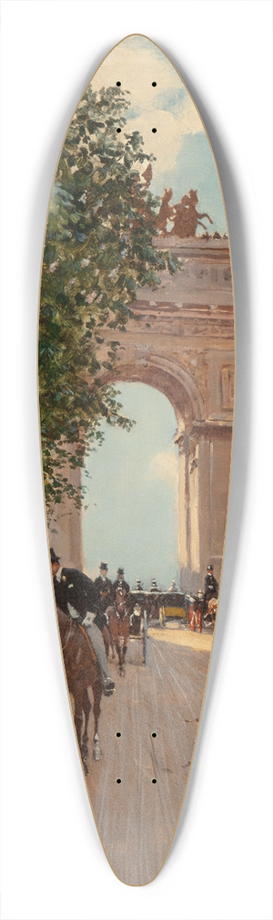 Jean Braud - LArc de Triomphe, Champs-Elyses 39.3 inch art pintail longboard deck