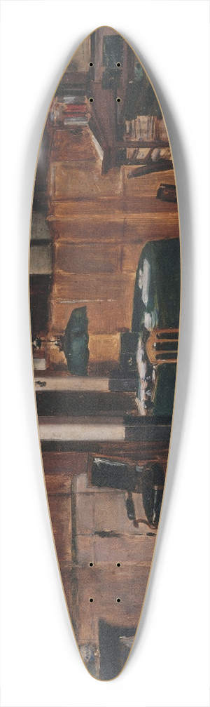 Jean Braud - La salle de rdaction du Journal des dbats 39.3 inch art pintail longboard deck