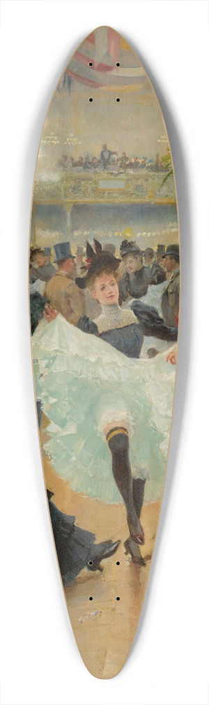 Jean Braud - Le Caf De Paris 39.3 inch art pintail longboard deck