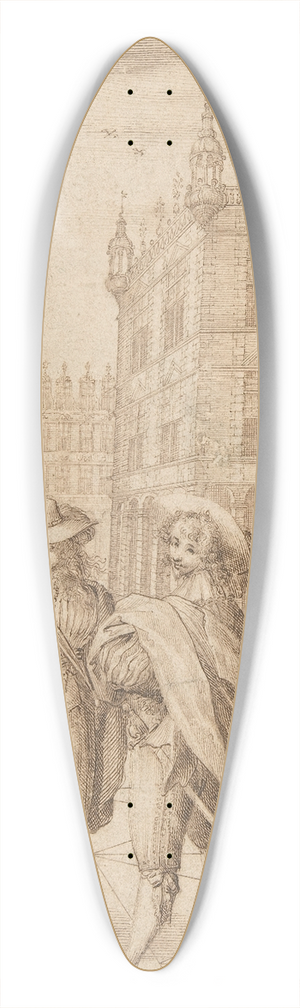 Jean de Saint-Igny - Cavaliers in a City Square 39.3 inch art pintail longboard deck