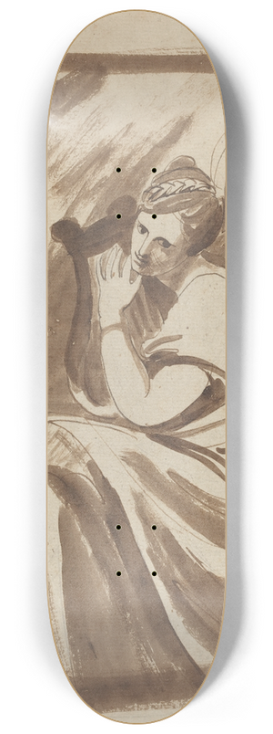 George Romney - Lady Hamilton Playing a Lyre 8.25 inch art skate deck George Romney - Lady Hamilton Playing a Lyre 8.25 inch art skate deck