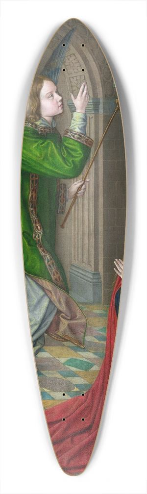 Jean Hey - The Annunciation 39.3 inch art pintail longboard deck