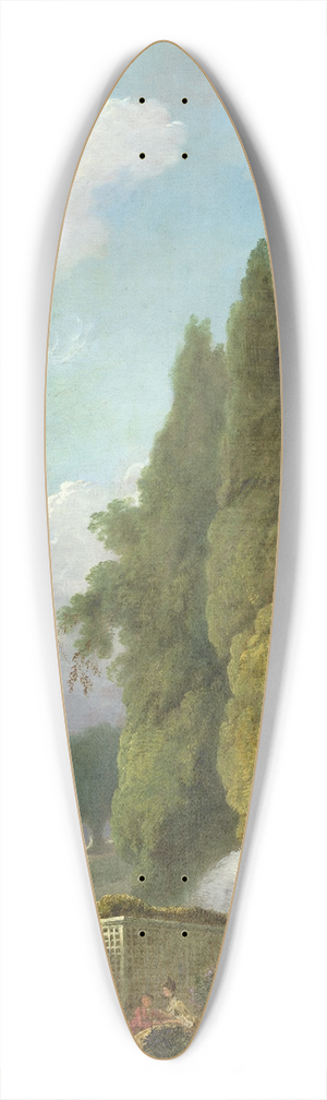 Jean-Honor Fragonard - Blindmans Buff 39.3 inch art pintail longboard deck