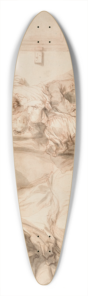Jean-Honor Fragonard - Le Verrou (The bolt) 39.3 inch art pintail longboard deck