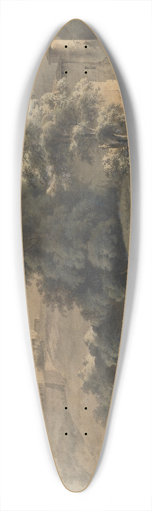 Jean-Jacques de Boissieu - Flulandschaft mit Bergkloster 39.3 inch art pintail longboard deck