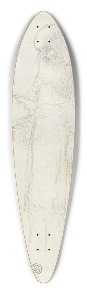Jean-Jacques de Boissieu - Hermit 39.3 inch art pintail longboard deck