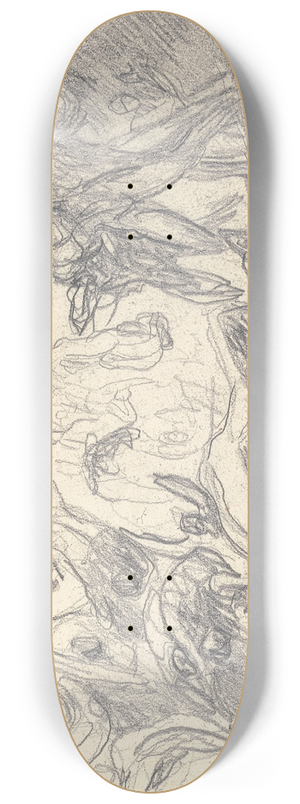 George Romney - Sketchbook Drawing 8.25 inch art skate deck