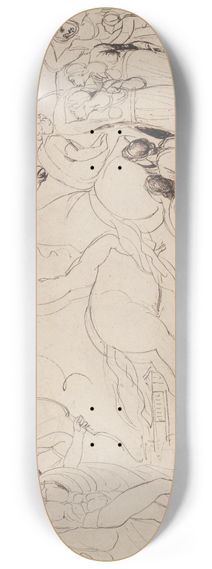 George Romney - The Destruction of Niobes Children 8.25 inch art skate deck