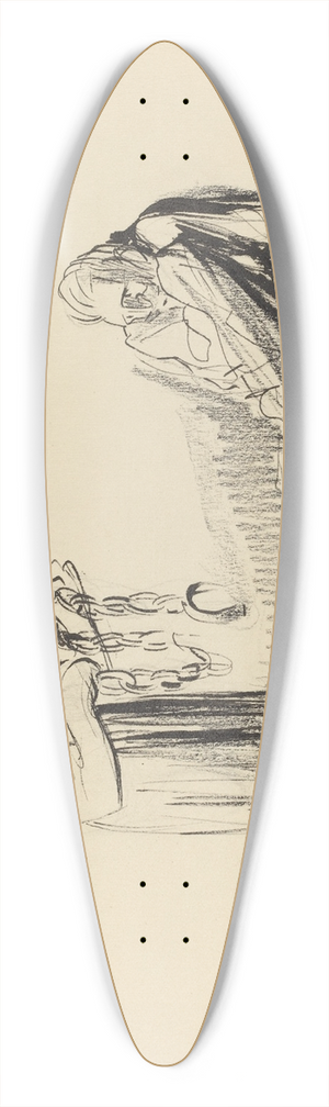 Jean-Louis Forain - Fetters 39.3 inch art pintail longboard deck