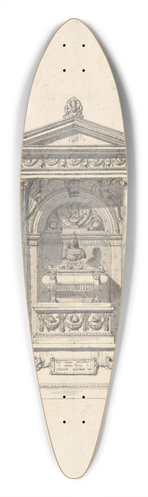 Jean Michel Moreau the Younger - Elevation for a Wall Tomb 39.3 inch art pintail longboard deck