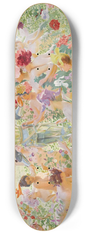 Georges Antoine Rochegrosse - Le Chevalier aux Fleurs 8.25 inch art skate deck