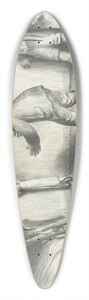 Jean Veber - Perdue 39.3 inch art pintail longboard deck