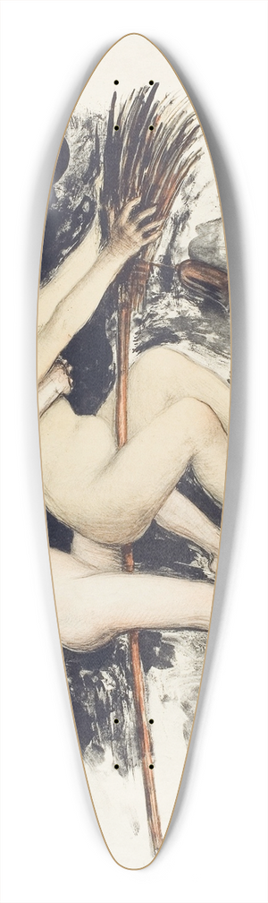 Jean Veber - Witches 39.3 inch art pintail longboard deck