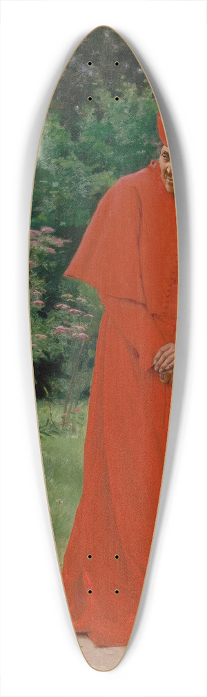 Jehan Georges Vibert - The Cardinal 39.3 inch art pintail longboard deck