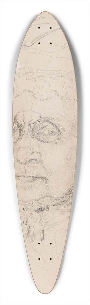 Jens Adolf Jerichau - Kvinde med lorgnet 39.3 inch art pintail longboard deck