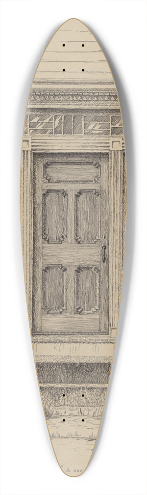 Jerome Hoxie - Doorway 39.3 inch art pintail longboard deck